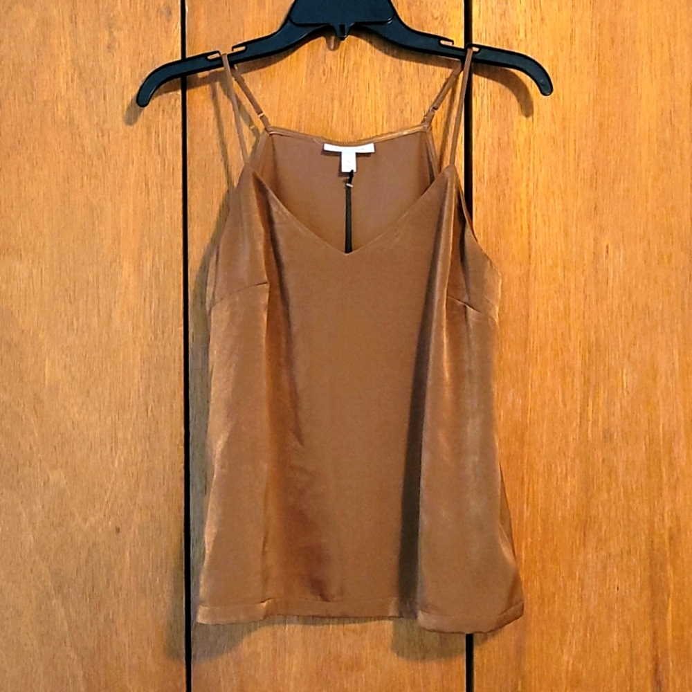 Shiny Brown Tank Top, Size Small